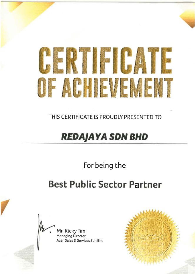 Acer Best Public Sector Partner Award