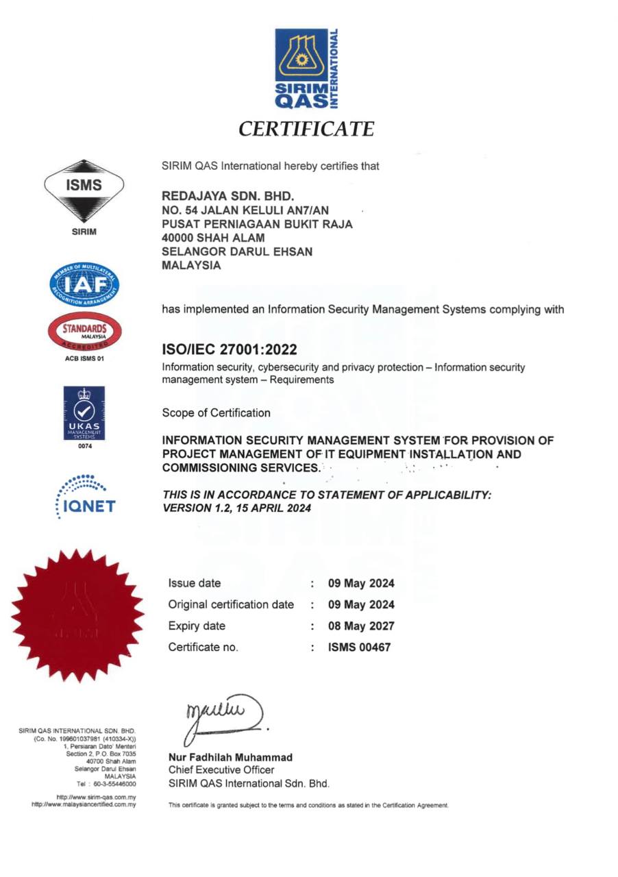 IQNET Certificate 2024